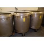 Globas SS Tank, 42 in. Diameter x 36 in. Deep, Pressure Lid, 4-Wheel Base, RIGGING FEE: $50