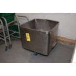 Stainless Steel Tub, 24 in. x 24 in. x 20 in. Mounted on 4-Wheel Base, RIGGING FEE: $25