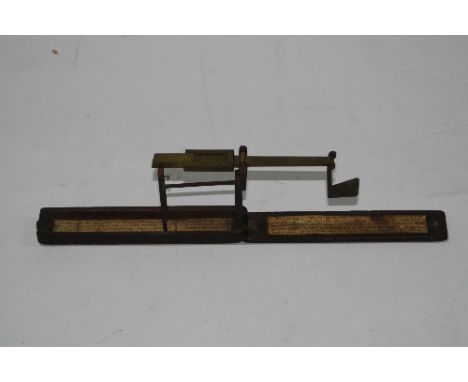 WILKINSON GUINEA SCALES SET, of brass folding guinea scales by Wilkinson of Kirby, Liverpool in mahogany case, with instructi