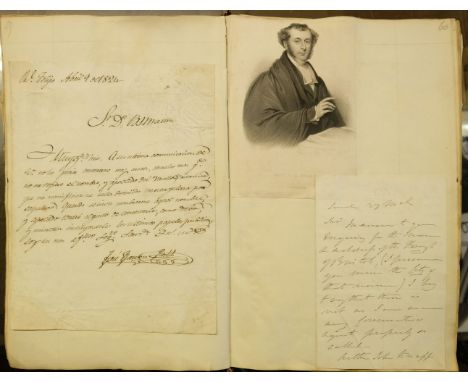 * British History. An album containing approximately 120 autograph items, 19th century, the majority letters and cut signatur