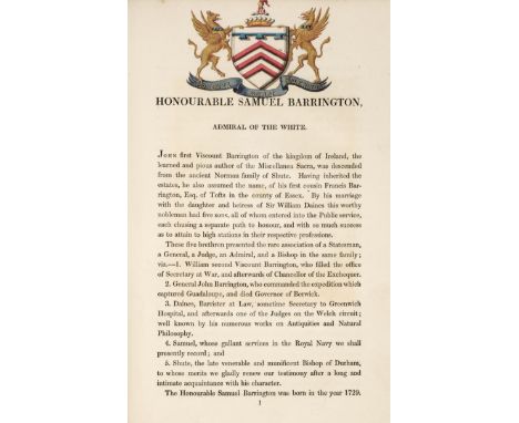 Locker (Edward Hawke). Memoirs of Celebrated Naval Commanders, illustrated by engravings from original pictures in the Naval 
