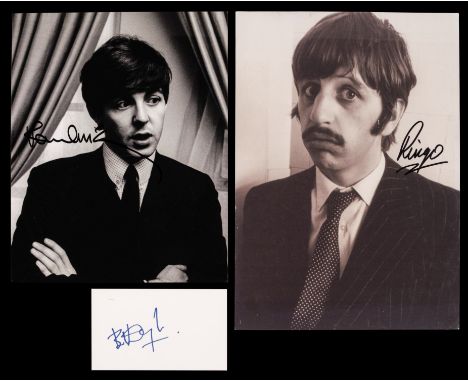 * McCartney (Paul, 1942-). Signed photograph, 1960s, printed later, gelatin silver print on Fujifilm paper, head and shoulder