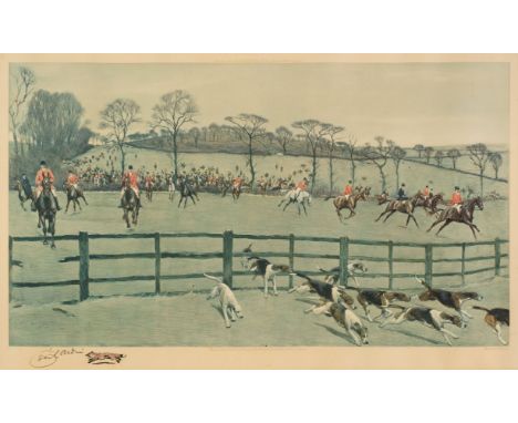 * Aldin (Cecil). The Whaddon Chase, Alfred Bell &amp; Co. Ltd, 1925, photolithographic colour print, blind stamp of the Fine 