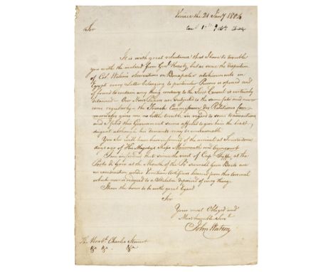 * Stuart (Charles, later Baron Stuart de Rothesay, 1779-1845). Group of autograph letters signed to diplomatist Charles Stuar