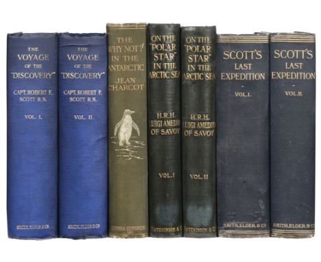 Scott (Robert F.) The Voyage of the 'Discovery', 2 volumes, 1st edition, 2nd impression, London: Smith, Elder, 1905, photogra