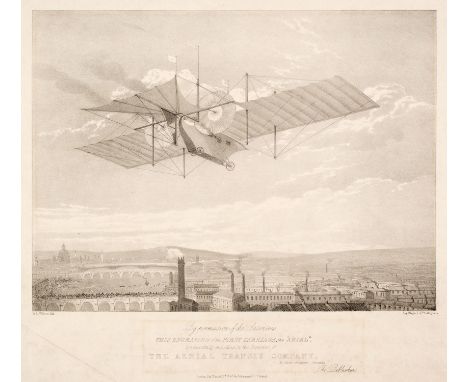 * Aviation. Walton (W. L. lithographer), By Permission of the Patentees, This Engraving of the First Carriage the "Ariel", is