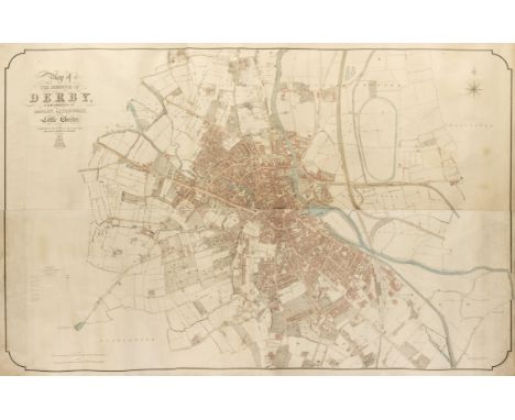 Derby. Standidge &amp; Co., (lithographers), Map of the Borough of Derby, with portions of Darley, Litchurch and Little Chest