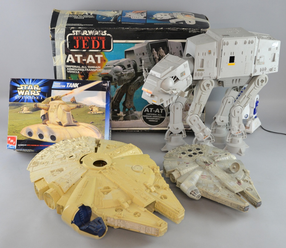 Star Wars Toys- Kenner Millennium Falcon from 1979, AT-AT from 1983 ...