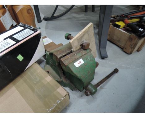 A vintage bench vice