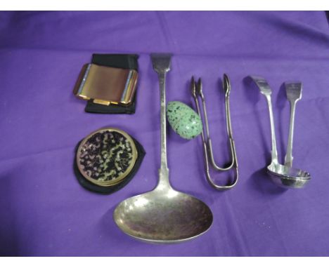 A selection of misc including a Stratton compact of rectangular form, a Margaret Rose compacr, wooden trinket in form of an e
