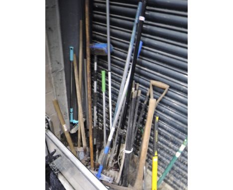 A selection of garden tools etc
