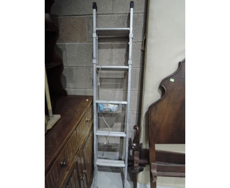 An aluminium step ladder