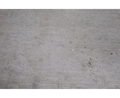 A WOOL RUG, the light grey and turquoise ground 300cms x 200cms