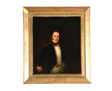 ENGLISH SCHOOL (19TH CENTURY)PORTRAIT OF AN OFFICEROil on canvas29.5 x 24.5cm (11½ x 9½ in.)Condition Report: Areas of fine c