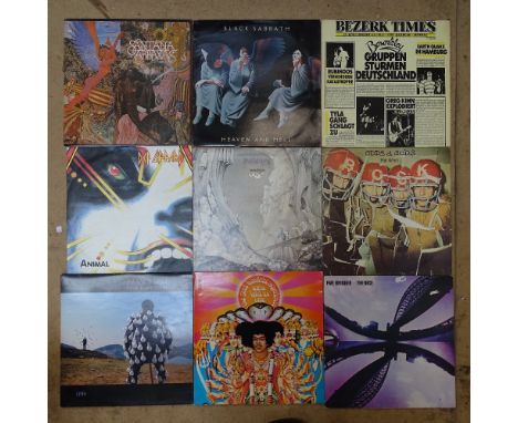 Various vinyl LPs and records, including The Who, The Nice, Jimi Hendrix and Lou Reed 