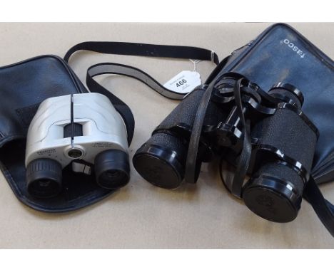 Tasco 8x40 binoculars, and German Pentagon cased Compact 7x22 binoculars 
