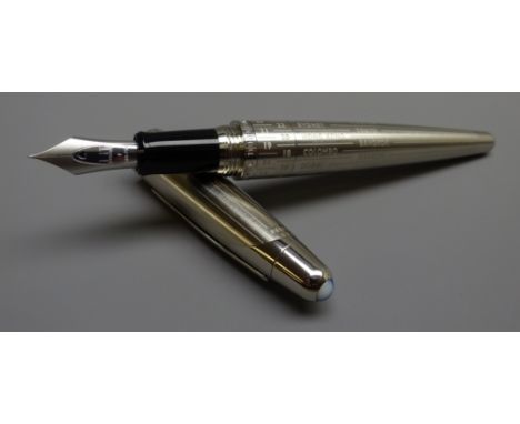 Writing Instruments - Alfred Dunhill GMT torpedo fountain pen with '18K' gold nib  Condition Report Click here for further im