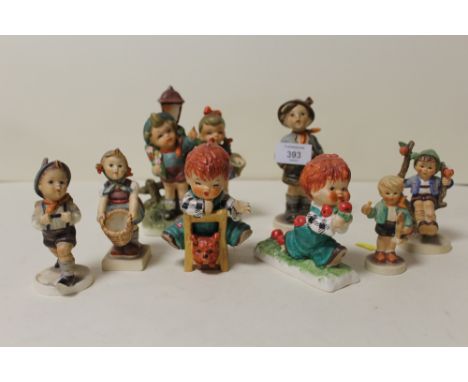 A COLLECTION OF GOEBEL AND SIMILAR CERAMIC FIGURES (8) 