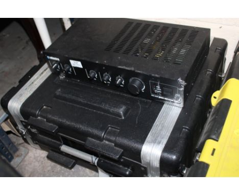 AN INTERM PAM-480A PA AMPLIFIER IN HARDCASE TOGETHER WITH AN ASTRADA 952.966 MIXER AMPLIFIER (2)