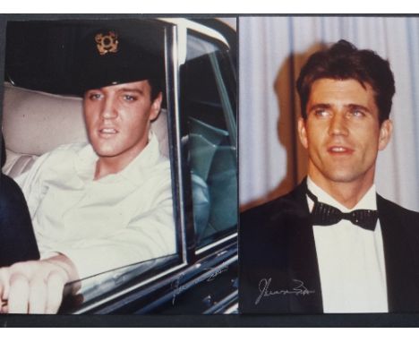 ACTORS, private colour photos, inc. Marlon Brando, Elvis Presley, Cary Grant etc., 8 x 10  and slightly smaller (2), signed b