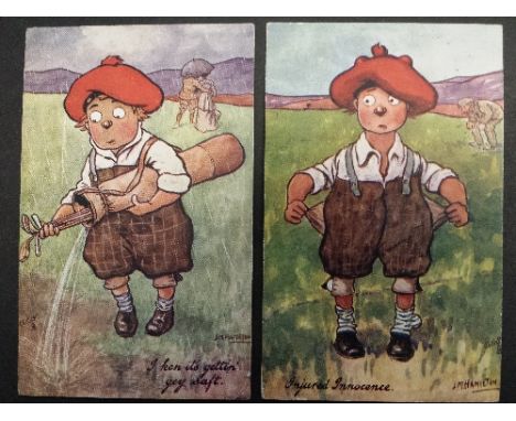 GOLF, postcards, Our Caddy by Hamilton, complete, pub. By Tucks (9461), pu (3), G to VG, 6