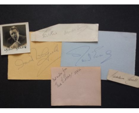 AUTOGRAPHS, inc. large album pages, pieces, small photos etc; Frankie Vaughan, David Whitfield (4), Jimmy Young, Eve Boswell,