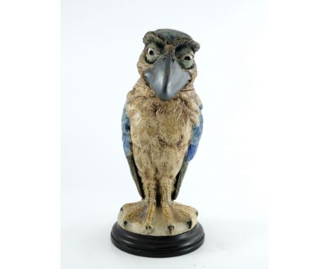 Robert Wallace Martin for Martin Brothers, a stoneware sculptural bird jar, 1898, modelled as a grotesque characterful figure