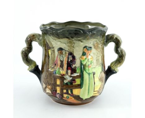 Charles Noke and Harry Fenton for Royal Doulton, a limited edition Apothecary loving cup, circa 1935, twin handled ogee form 