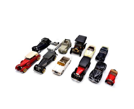 Franklin Mint, Maesto and Danbury Mint die-cast model vehicles, twelve including 1992 Rolls-Royce Corniche IV; 1949 Buick; 19