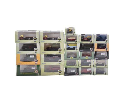 Oxford 1/76 scale die-cast model vehicles, twenty-four including ref. 76AK015 Midland Austin K8; ref. 76LTE001 Lotus Elite; r