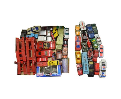 Die cast models, one box including Solido, Corgi, Burago, Matchbox and othersQty: 1 box