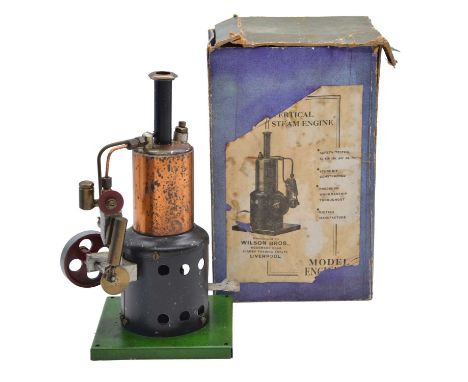Wilson Vertical Steam Engine, with laminated instruction sheet, boxed.