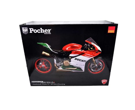 Hornby Pocher 1/4 scale model motorcycle kit, ref. HK117 Ducati 1299 Panigale R 'Final Edition', unbuilt, complete with bespo