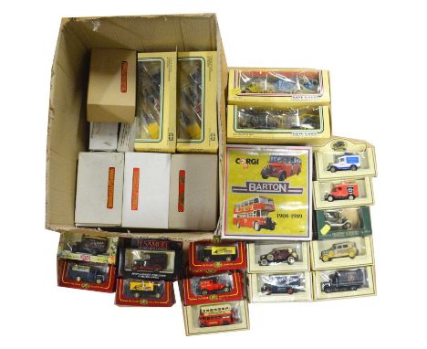 Die-cast model vehicles, twenty-five including Corgi D41/1 Barton Bus 2 model set; Lledo 1984 collector pack (x3); Lledo 'Day