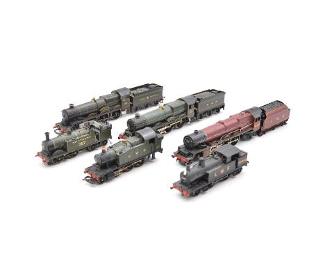 Hornby, Bachmann and Lima OO gauge model railway steam locomotvies, five including Hornby GWR 4-6-0 King class 'King Henry VI