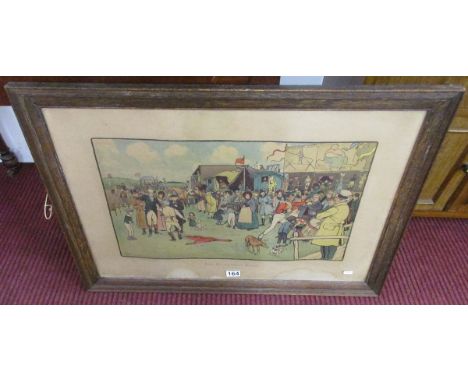 Old Cecil Aldin print - The Blue Market Races