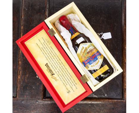 A tequila bottle, by Jose Cuervo, unopened, 2001, Reserva de la Familia collection, contained in a box was designed by the Me