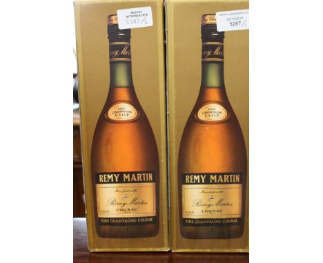 Remy Martin Fine Champagne Cognac, two boxed
