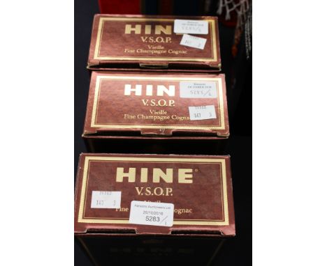 Three boxes of Hine V.S.O.P Fine Champagne Cognac