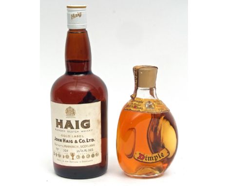 Haig Gold Label blended Scotch, 70% Proof, 26 2/3 fl oz and Dimple Haig 13 1/3 fl oz, one bottle of each (2) 