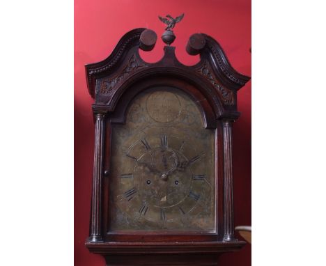 First half of 19th century mahogany cased 8-day longcase clock, signed John Simpson, Plea(f)eants - Edinburgh, the hood with 