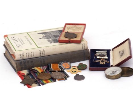 UK: WWI group of three comprising 1914-15 Star, British War Medal, Victory Medal to 77285 (1415) L Cpl, Sjt G R Neal, 16-Can 
