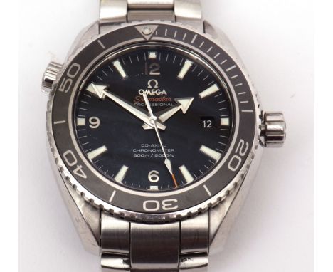 2012 stainless steel centre seconds calendar wrist watch, Omega "Seamaster", "Co-Axial", cal 8500, ref 23230462101001, watch 