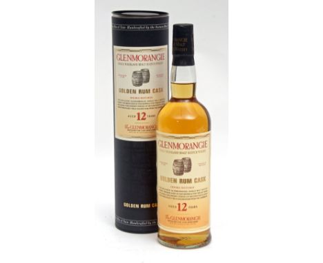 Glenmorangie Golden Rum Cask Single Malt Scotch Whisky double matured, 12 years old, 70cl, 40% vol in tube  