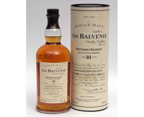 The Balvenie "Founder's Reserve" Malt Scotch Whisky, 10yo, 1ltr, 43% vol in tube 