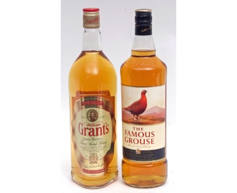 William Grant's Family Reserve Scotch Whisky, 1ltr, and The Famous Grouse, 1ltr (2) 
