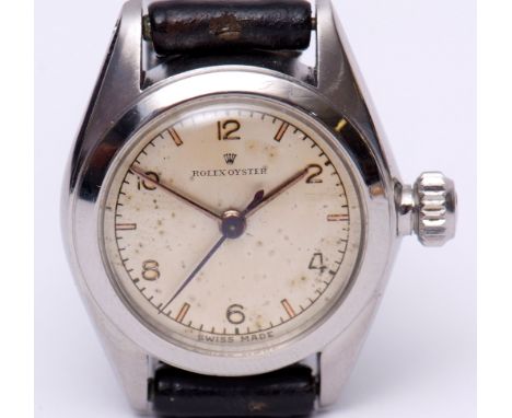 Third quarter of 20th century stainless steel centre seconds wrist watch, Rolex "Oyster" 351704, the movement (unseen) to a s
