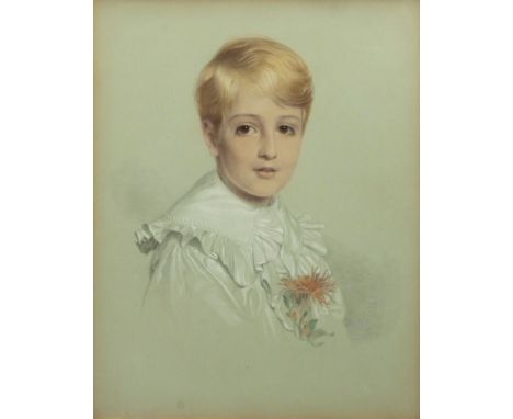 ANTHONY FREDERICK AUGUSTUS SANDYS (1829-1904)Portrait of George Algernon Perkins circa 1902 coloured chalks 59 x 46cms 