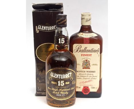 Glen Turret Single Malt Scotch 15yo, 75cl, 40% vol and further bottle of Ballantyne's blended Scotch, 1ltr, 43% vol (2)  