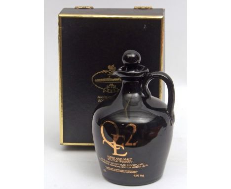 QEII Highland Malt Scotch Whisky by Morrison Bowmore, 75% Proof, 43% vol in presentation box 